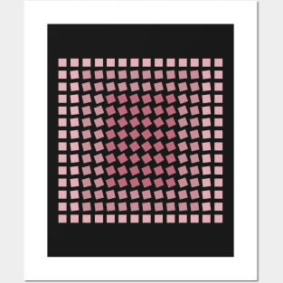 blush pink squares Posters and Art